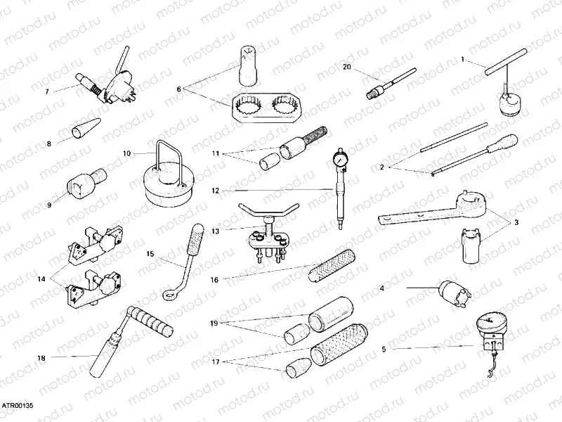 WORKSHOP SERVICE TOOLS, ENGINE II » UNCLASSIFIED