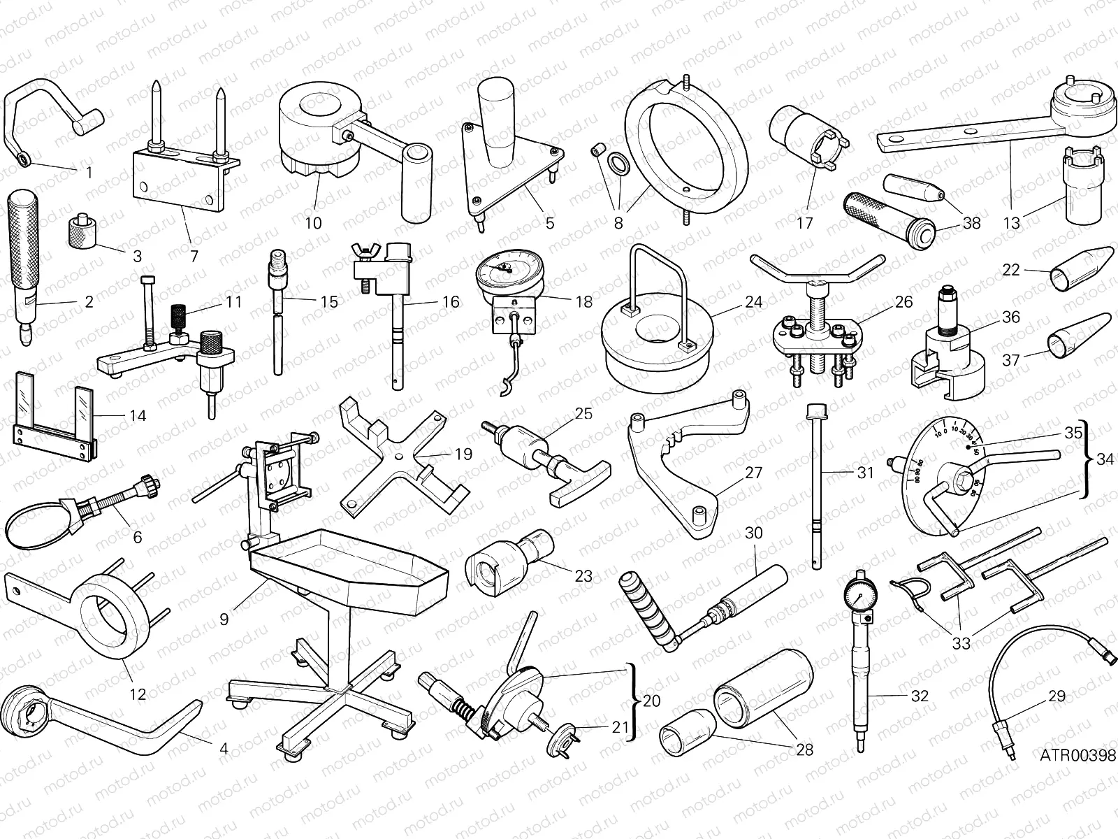 WORKSHOP SERVICE TOOLS (ENGINE) [MOD:DVL1260]