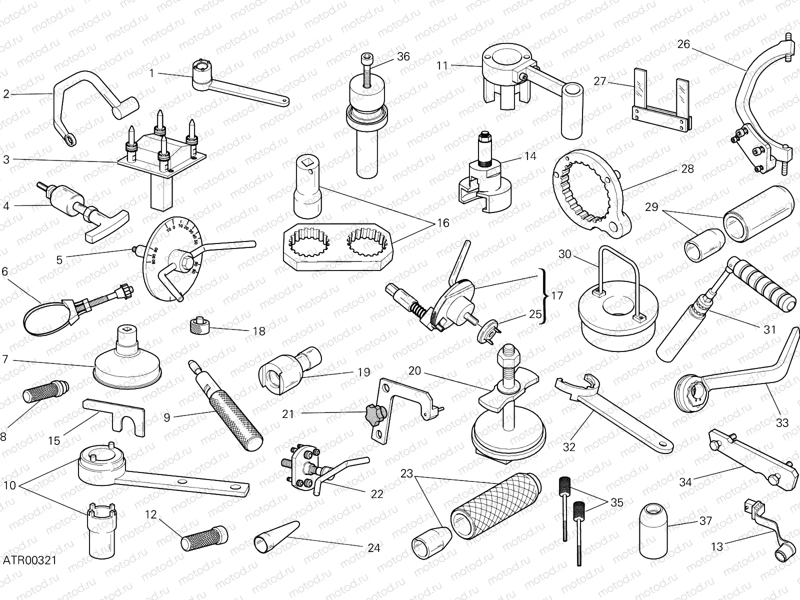 WORKSHOP SERVICE TOOLS (ENGINE) [MOD:HYM-SP;XST:AUS,EUR,FRA,JAP]
