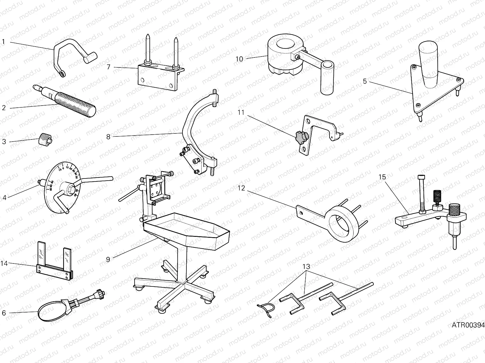 WORKSHOP SERVICE TOOLS, ENGINE [MOD:M 1200S]