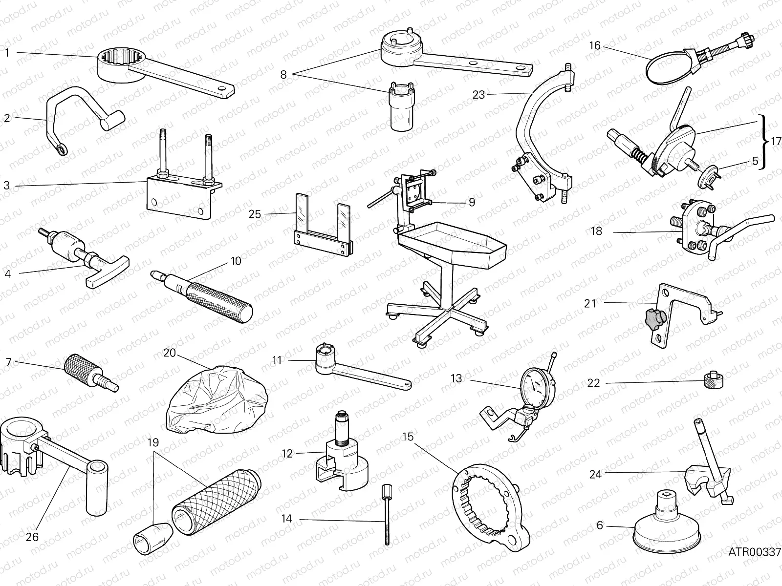 WORKSHOP SERVICE TOOLS, ENGINE [MOD:M 797]