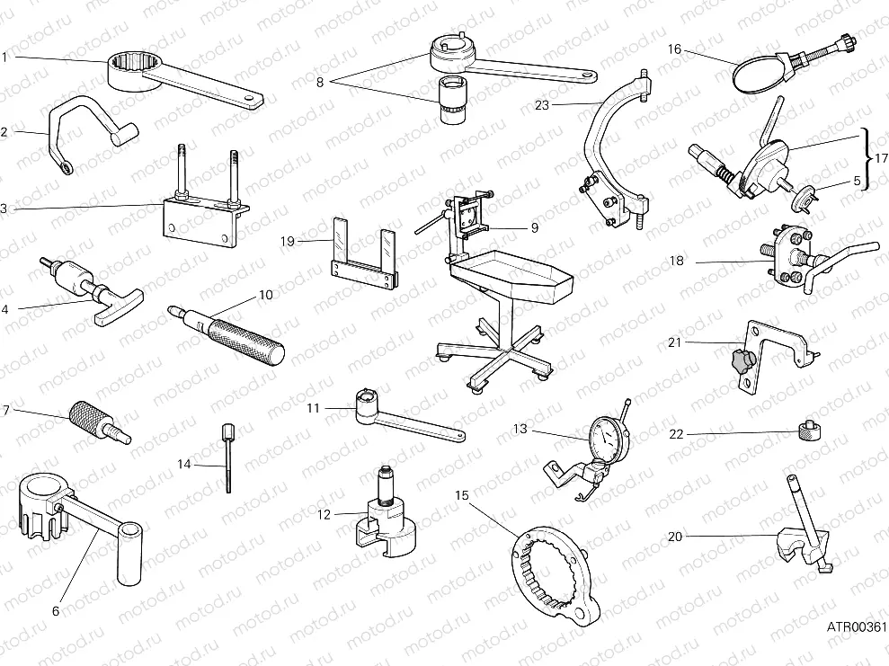WORKSHOP SERVICE TOOLS, ENGINE [MOD:SCR800CR]