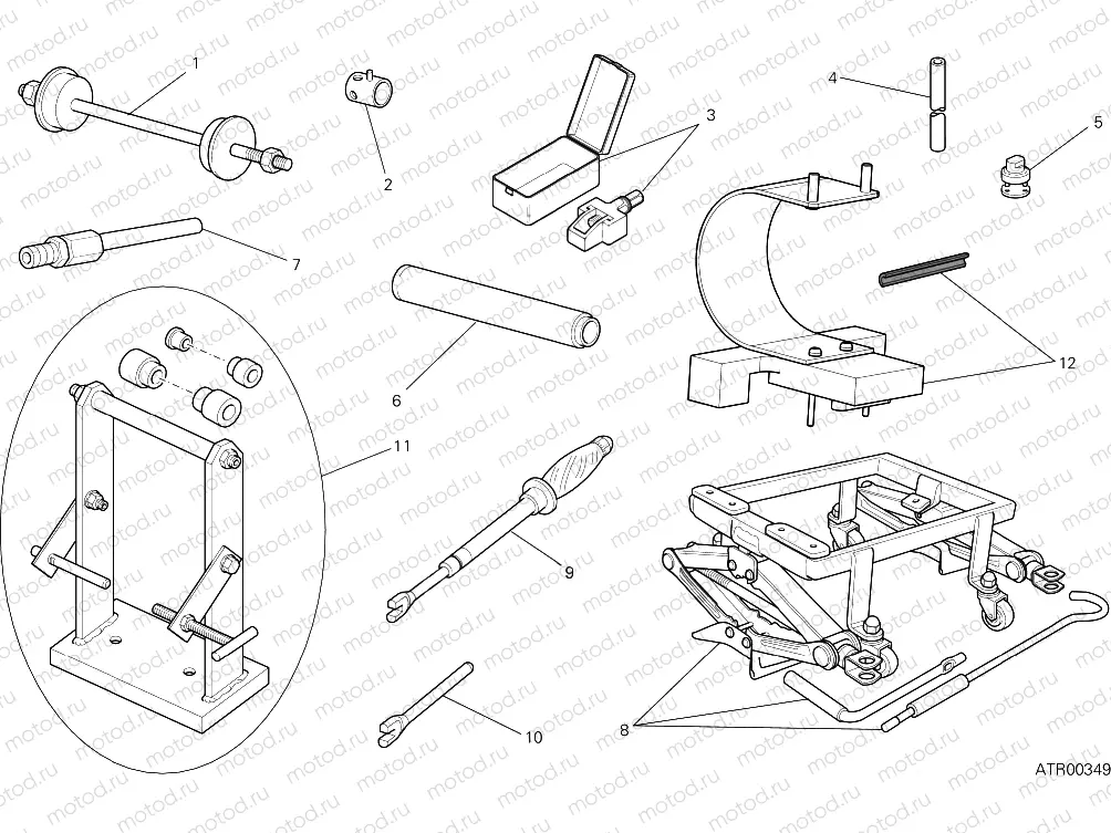 WORKSHOP SERVICE TOOLS, ENGINE [MOD:SCR800FP]