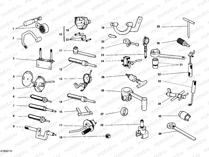 WORKSHOP SERVICE TOOLS, ENGINE » UNCLASSIFIED