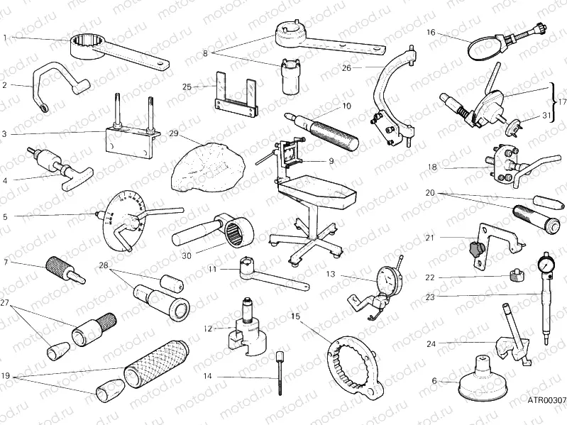 WORKSHOP SERVICE TOOLS, ENGINE » UNCLASSIFIED