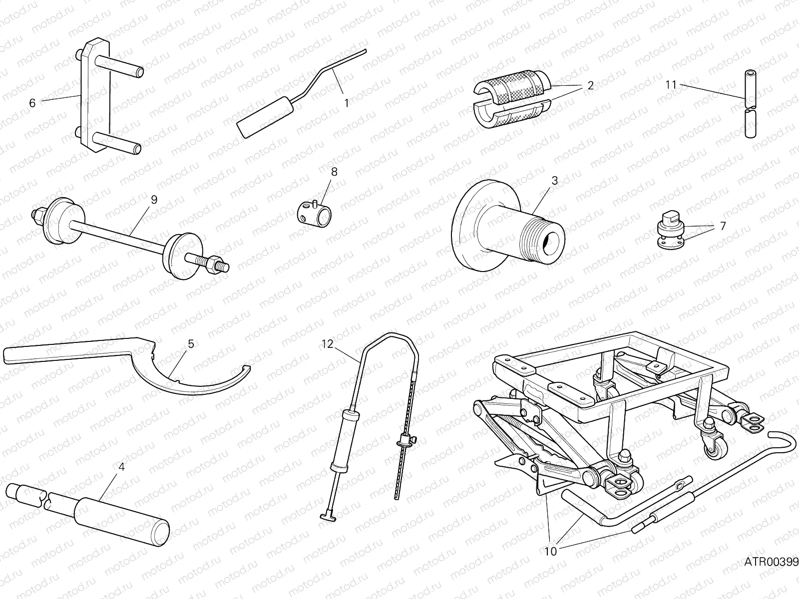 WORKSHOP SERVICE TOOLS (FRAME) [MOD:DVL1260]
