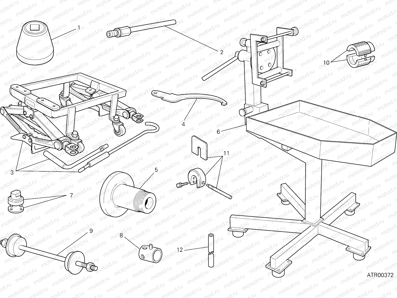 WORKSHOP SERVICE TOOLS (FRAME) [MOD:HYM 950]