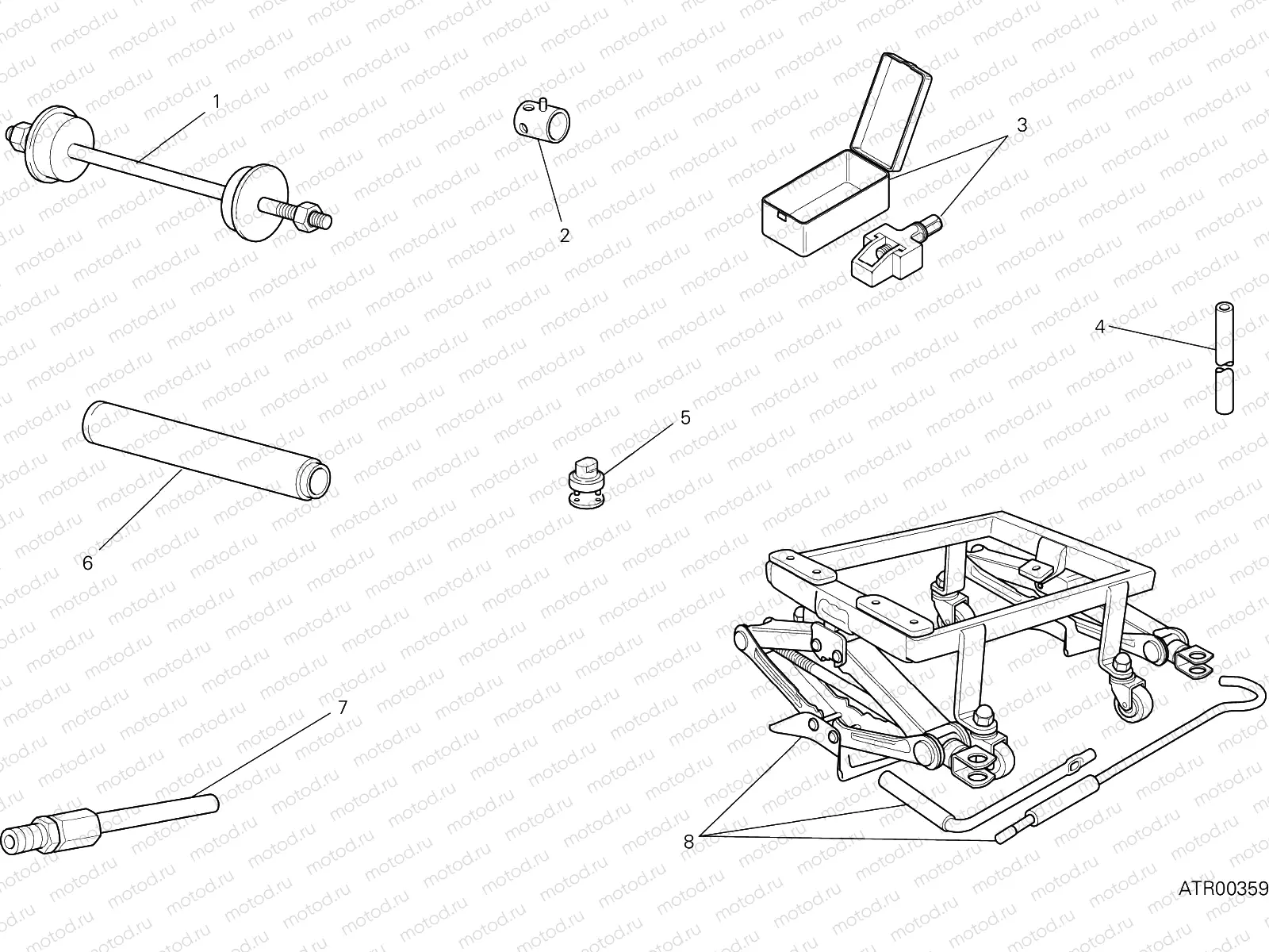 WORKSHOP SERVICE TOOLS, FRAME [MOD:M 797]