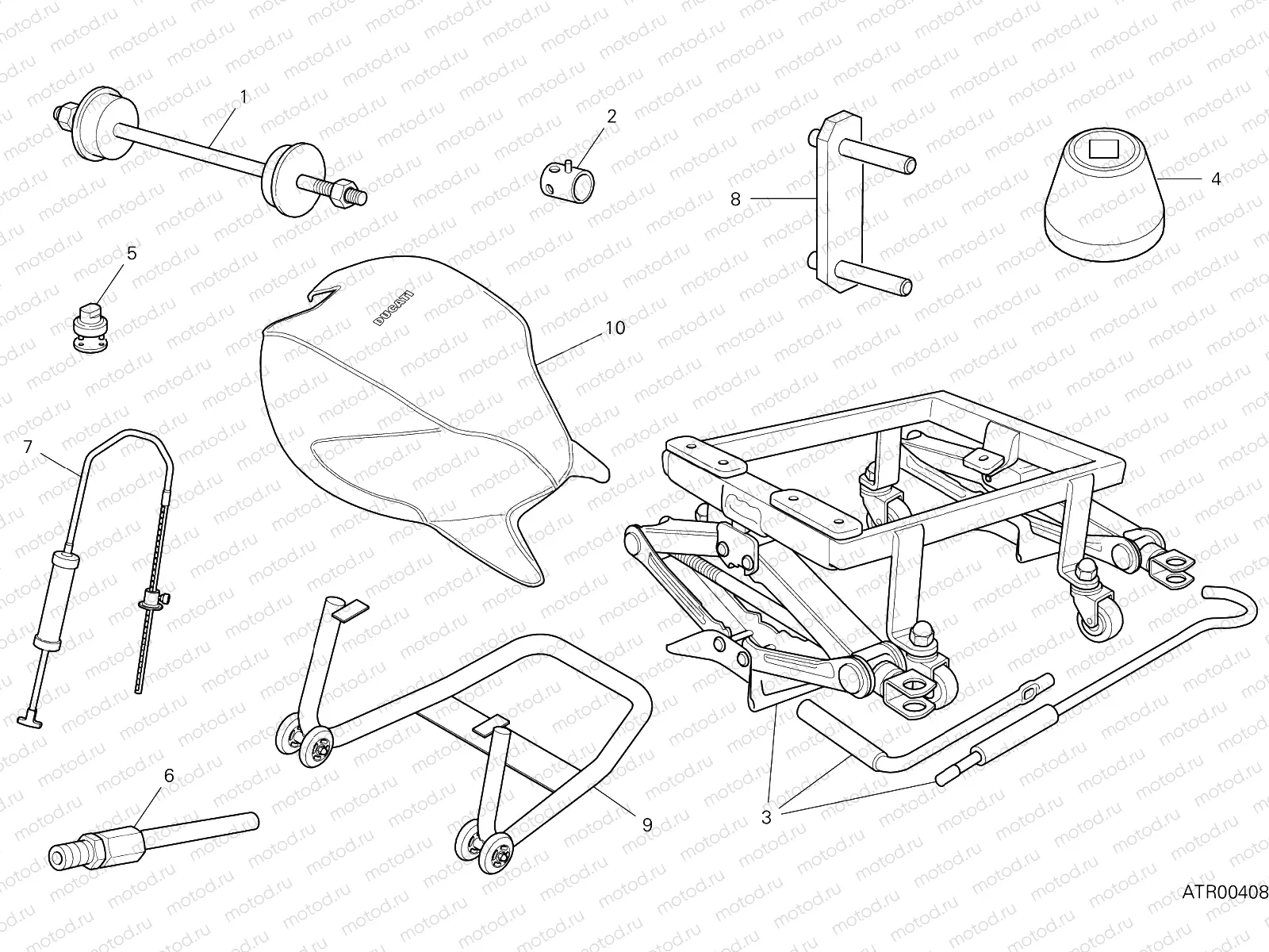WORKSHOP SERVICE TOOLS, FRAME [MOD:M 797]
