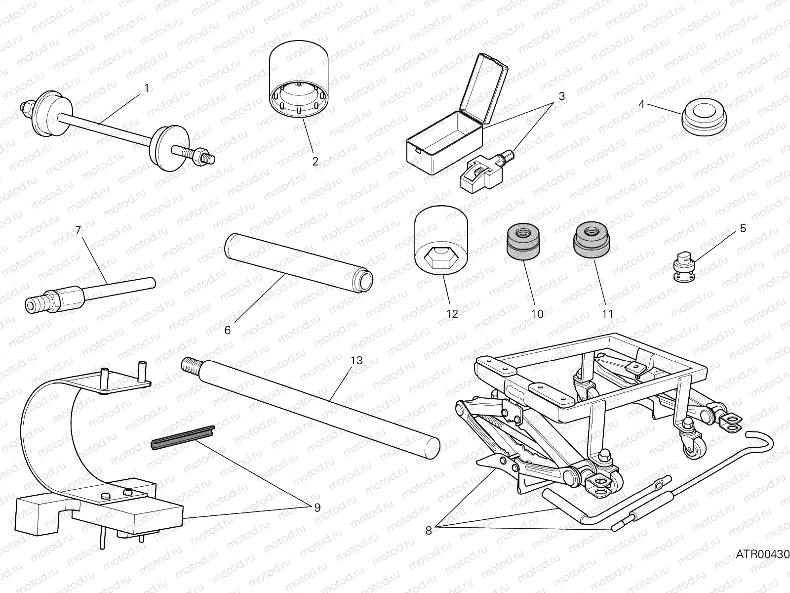 WORKSHOP SERVICE TOOLS, FRAME [MOD:SCR11SPR]