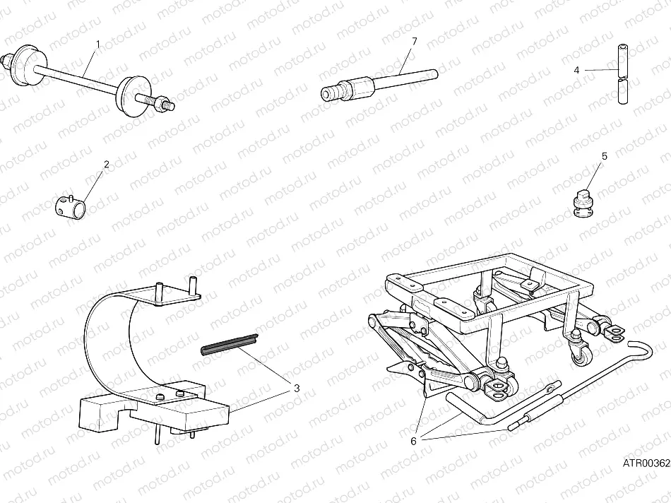 WORKSHOP SERVICE TOOLS, FRAME [MOD:SCR800CR]