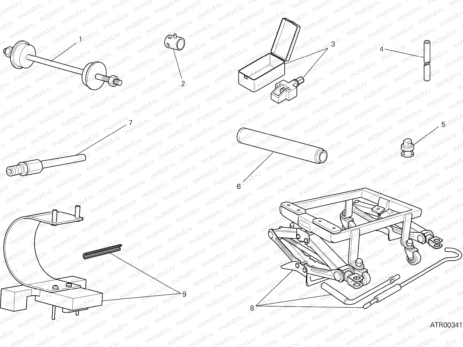 WORKSHOP SERVICE TOOLS, FRAME [MOD:SCR800DK]