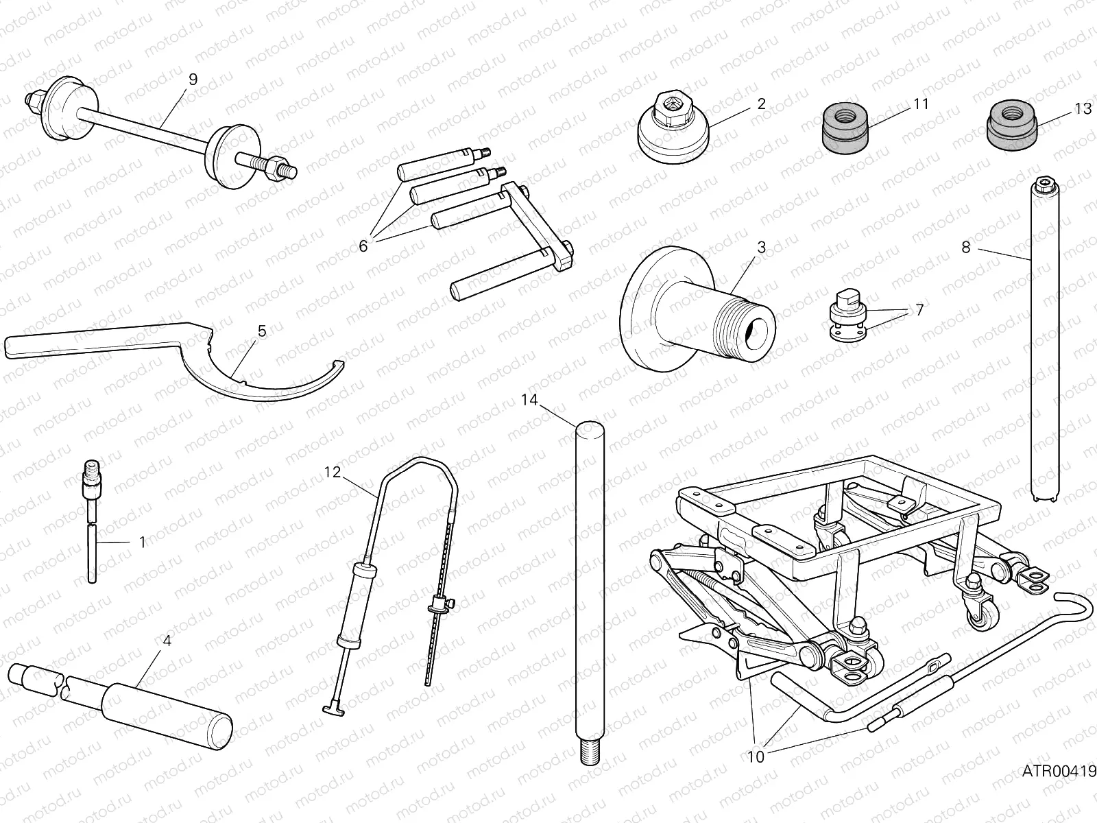 WORKSHOP SERVICE TOOLS (FRAME) [MOD:SS 950 S]