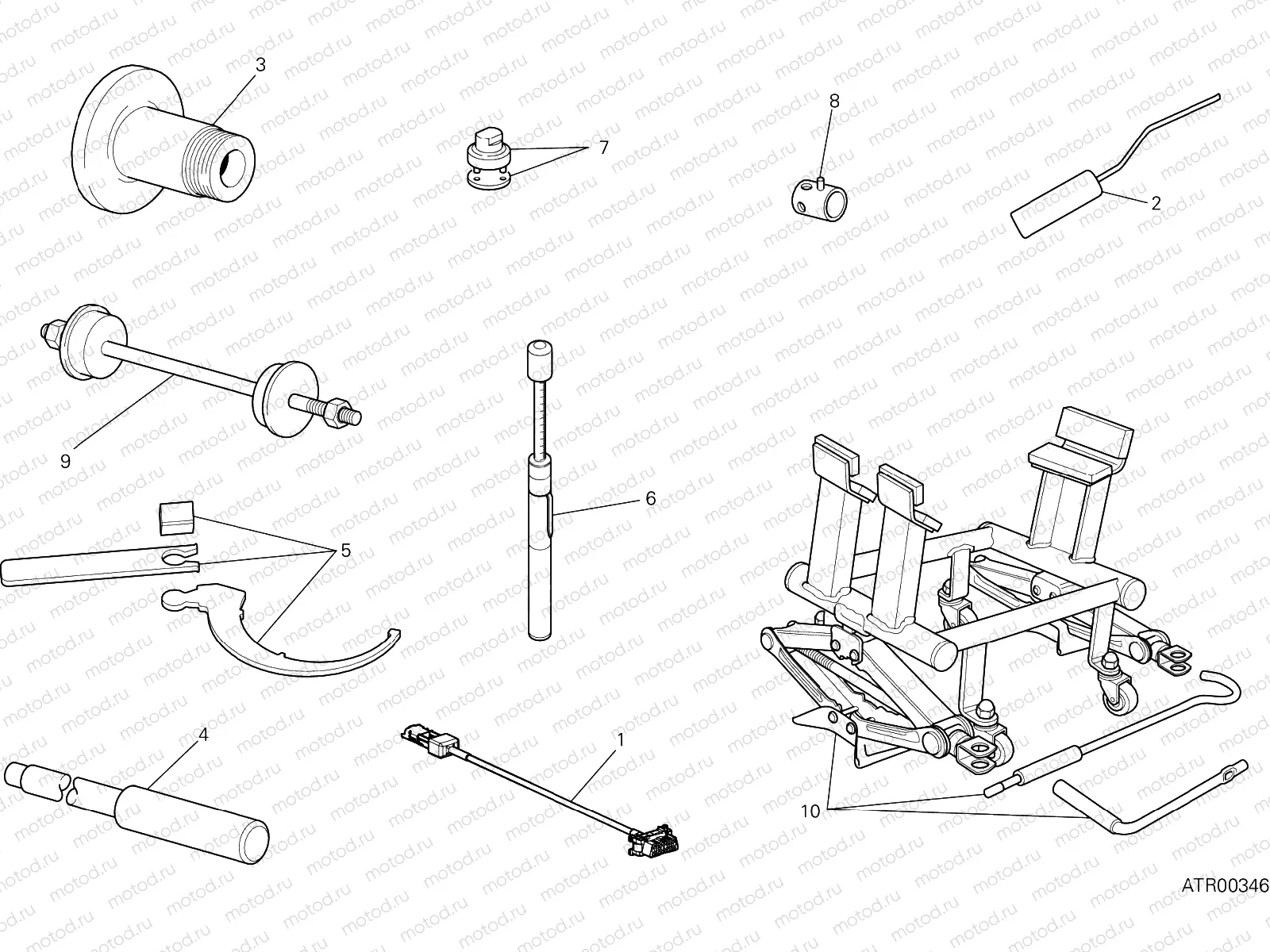 WORKSHOP SERVICE TOOLS, FRAME [MOD:XDIAVEL]