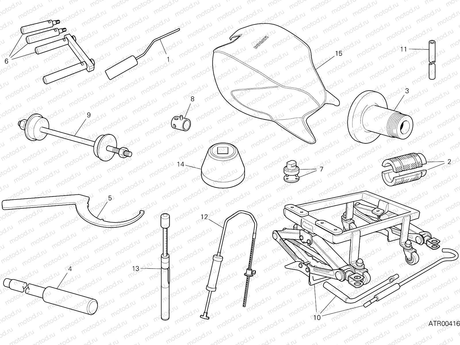 WORKSHOP SERVICE TOOLS, FRAME [MOD:XDIAVEL]