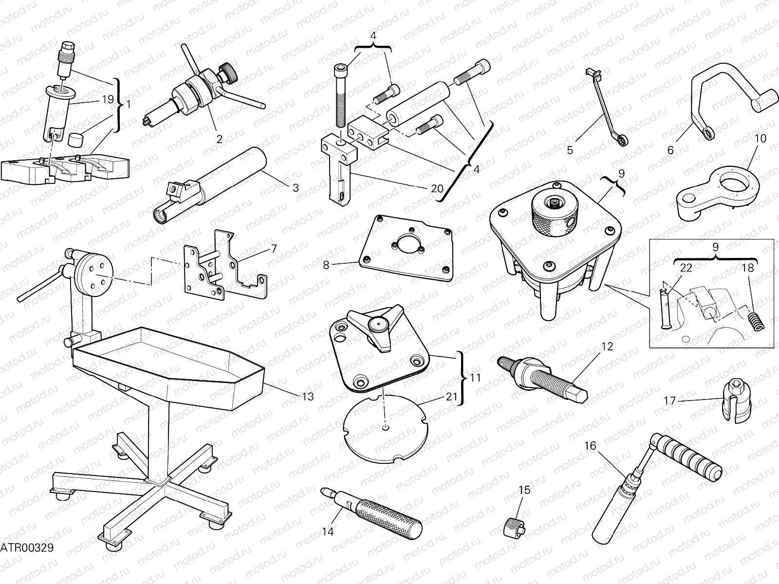 WORKSHOP SERVICE TOOLS [MOD:1299S;XST:AUS,EUR,FRA,JAP,TWN]