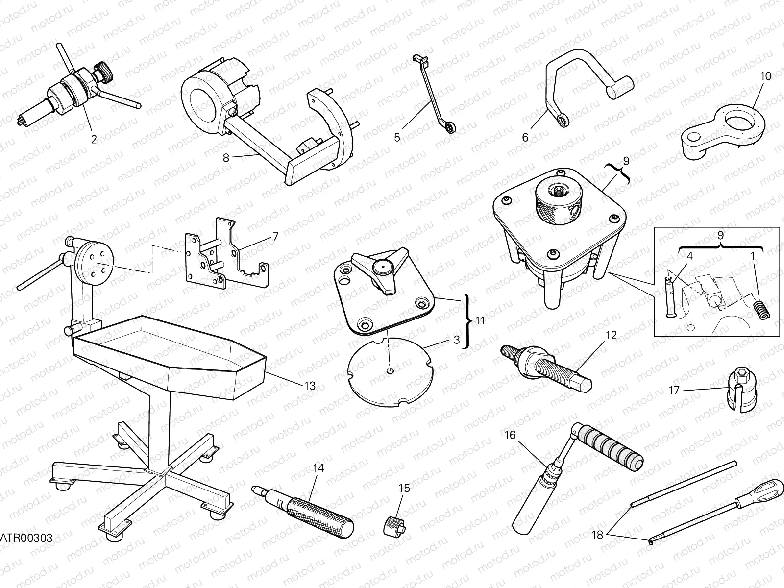 WORKSHOP SERVICE TOOLS [MOD:899 ABS,899 AWS]