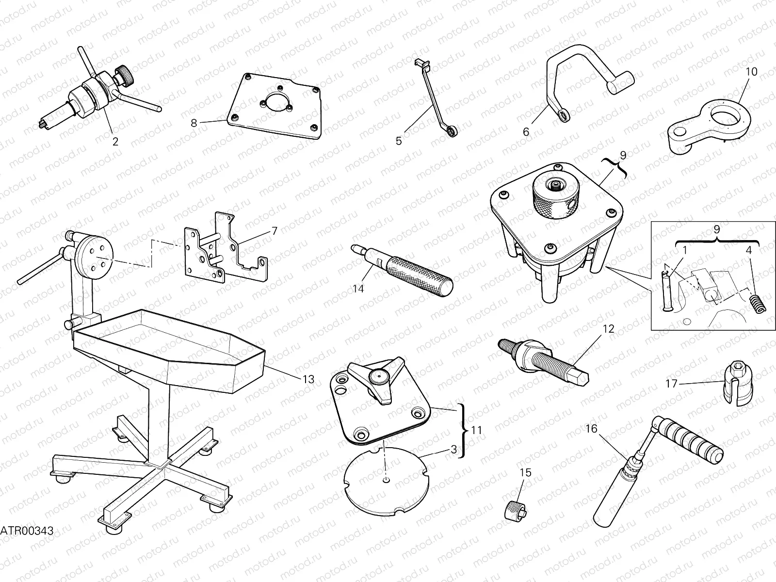 WORKSHOP SERVICE TOOLS [MOD:959,959 AWS]