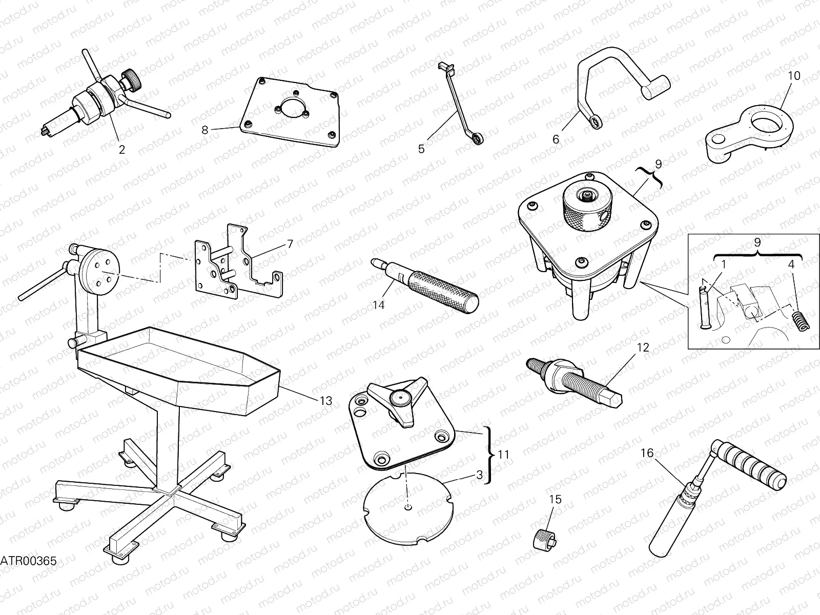 WORKSHOP SERVICE TOOLS [MOD:959,959 AWS]