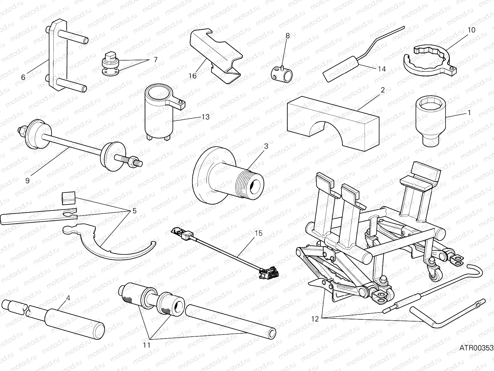 WORKSHOP SERVICE TOOLS [MOD:MS1260S]