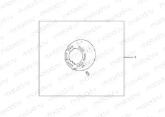 08F-53-01 MUFFLER END COVER SILVER