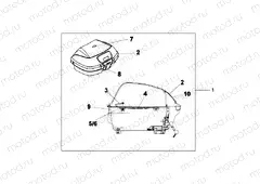 08L-55-17 45L TOP BOX T TYPE FOP ONLY NIGHTSTAR BLACK NHA84P