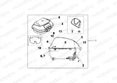 08L-55-18 TOP BOX 45L PEARL CONCOURS BLACK
