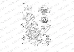 1 - CYLINDER HEAD (FRONT)