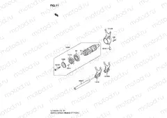 11 - GEAR CHANGE DRUM/SHIFT FORK