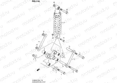 116 - REAR CUSHION LEVER (SV650SUL2 E24)