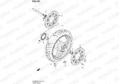121 - FRONT WHEEL (GSX650FAL2 E21)