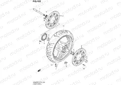 122 - FRONT WHEEL (GSX650FUAL2 E21)