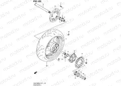 122 - REAR WHEEL (GSX-R600L2 E21)