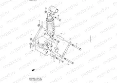 124 - REAR CUSHION LEVER (GSX1300RL1 E51)