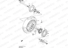 129 - REAR WHEEL (GSR750AL3 E21)