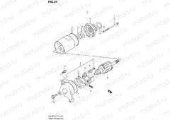 21 - STARTING MOTOR (GS125ESX/SX/SUX/ESY/SUY)
