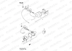 22 - TURN SIGNAL LAMP (MODEL V/W/X E01,E02,E04,E18,E21,E22,E71,P09)