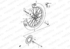 26 - FRONT WHEEL (MODEL G/H/J/K)