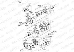 28 - REAR HUB(DR-Z110 K3/K4)