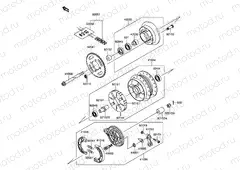 28A - REAR HUB(DR-Z110 K5)