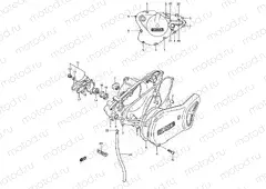 3 - CRANKCASE COVER - WATER PUMP (MODEL G/H/J)