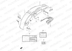 33A - REAR FENDER (TS185ERCV P09/TS185ERW/TS185ERX)