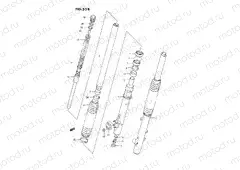 33B - FRONT DAMPER (DR350SR E22,E24)