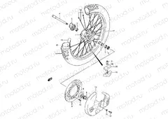 34 - FRONT WHEEL (MODEL K/L)
