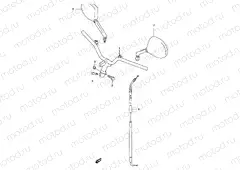 34 - HANDLEBAR (MODEL AY50WR K1/K2/AY50W K3/K4)