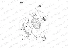 34 - HEADLAMP (SV650K8/AK8/K9/AK9)