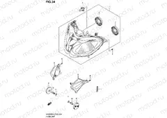 34 - HEADLAMP (W/REFLECTOR)