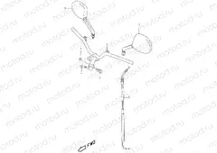 34A - HANDLEBAR (MODEL AY50W/WR X/Y/K1)