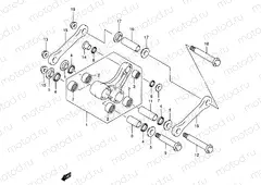 35 - REAR CUSHION LEVER (MODEL K1)