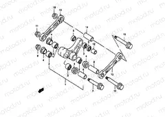 35A - REAR CUSHION LEVER (MODEL W/X)